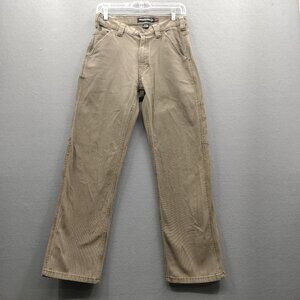 Wolverine Carpenter Jeans Work Pants Men's 30x30 Canvas Khaki Beige Baggy Cotton